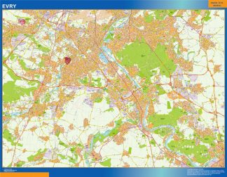 Mapa Evry en Francia