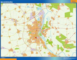 Mapa Magdeburg en Alemania