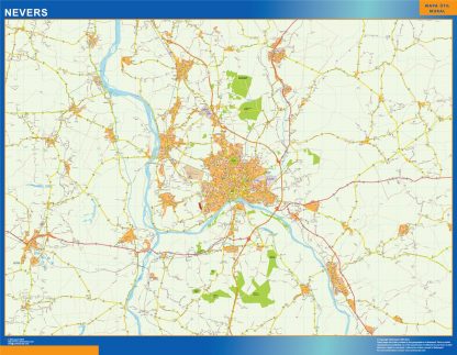 Mapa Nevers en Francia