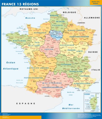 Mapa Nuevas Regiones Francia