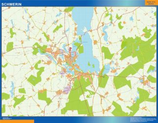 Mapa Schwerin en Alemania