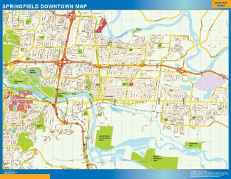 Mapa Springfield downtown