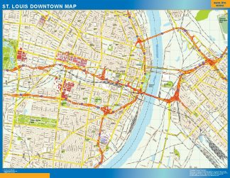 Mapa St Louis downtown