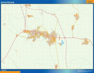 Mapa Zacatecas en Mexico