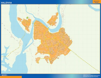 Mapa de Valdivia en Chile